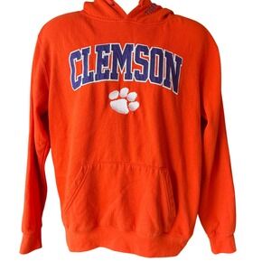 CLEMSON TIGERS Hoodie Sweatshirt Orange Size Medium?‎ (See Measurements)